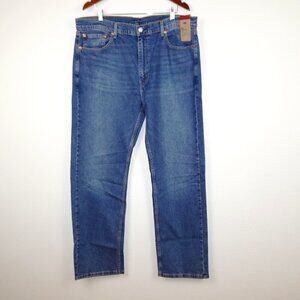 Levi's 505 Straight Leg Jeans Men's Size 40x32 Blue Denim Stretch